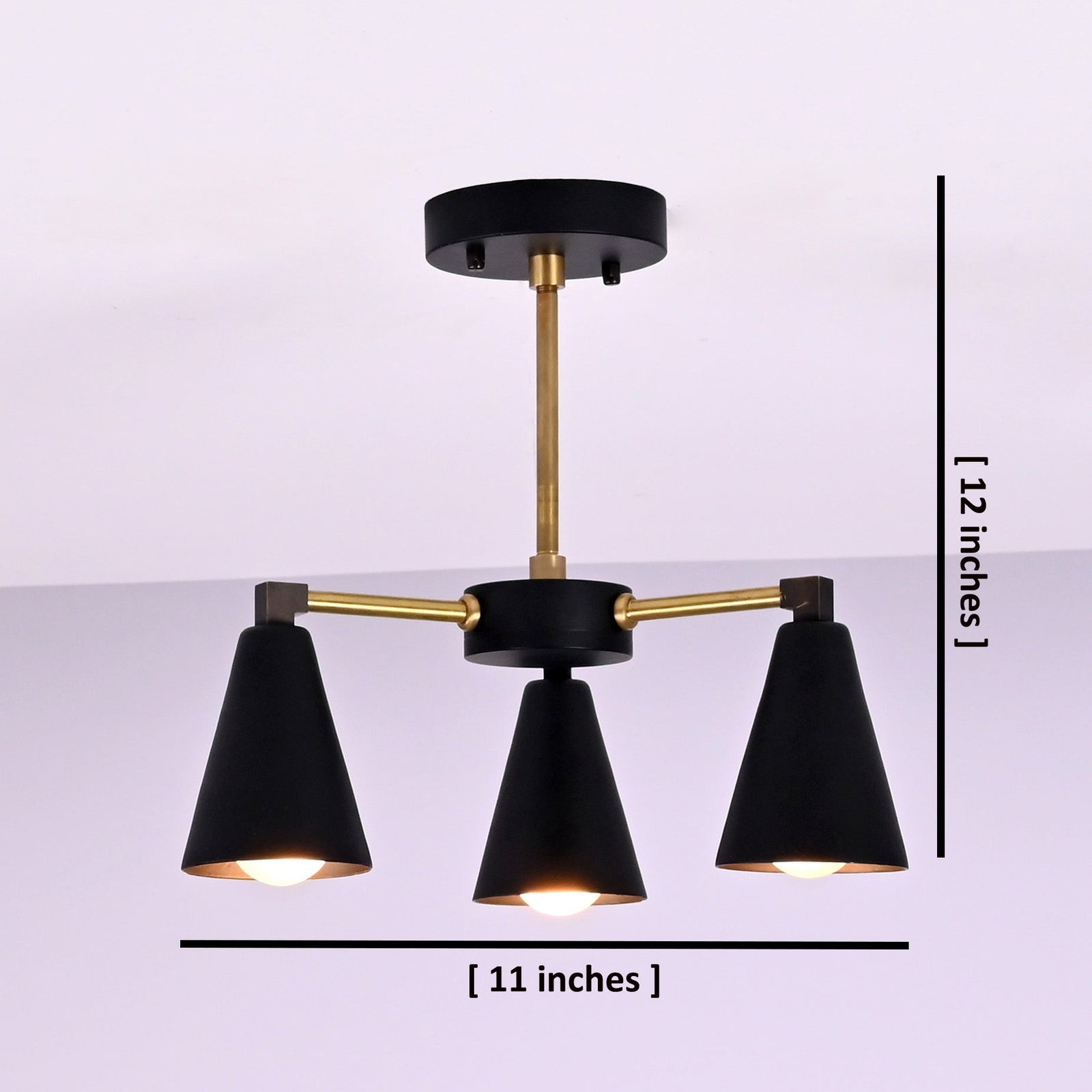 Size guide for Prague Apex - Pendant Chandelier - 3 Lights - 33129