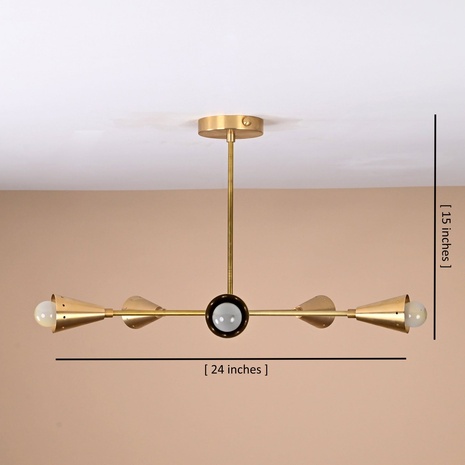 Size guide for Copenhagen Apex - Ceiling Chandelier - 5 Lights - 32442