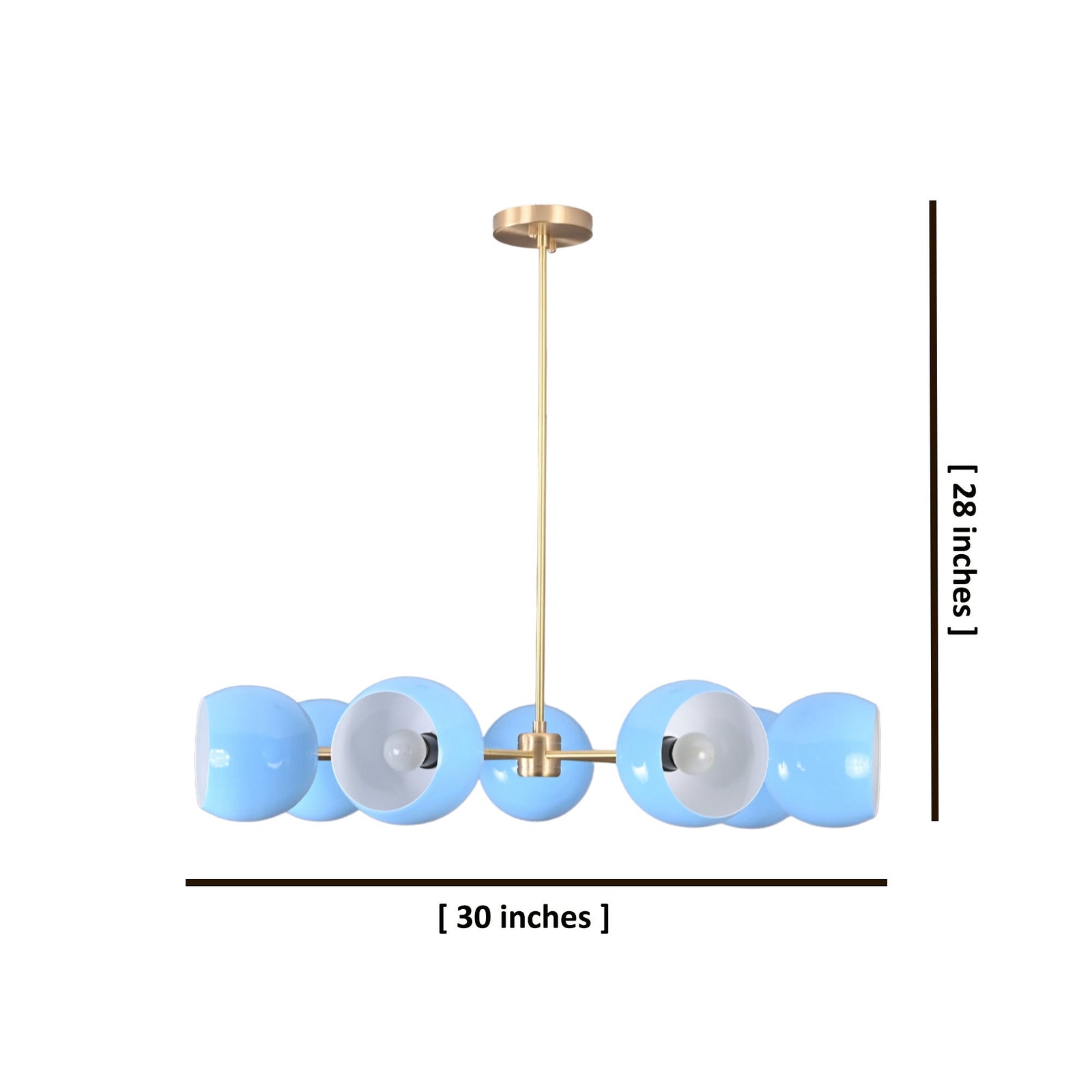 Size guide for Zurich Halo - Chandelier - 7 Lights - 32497