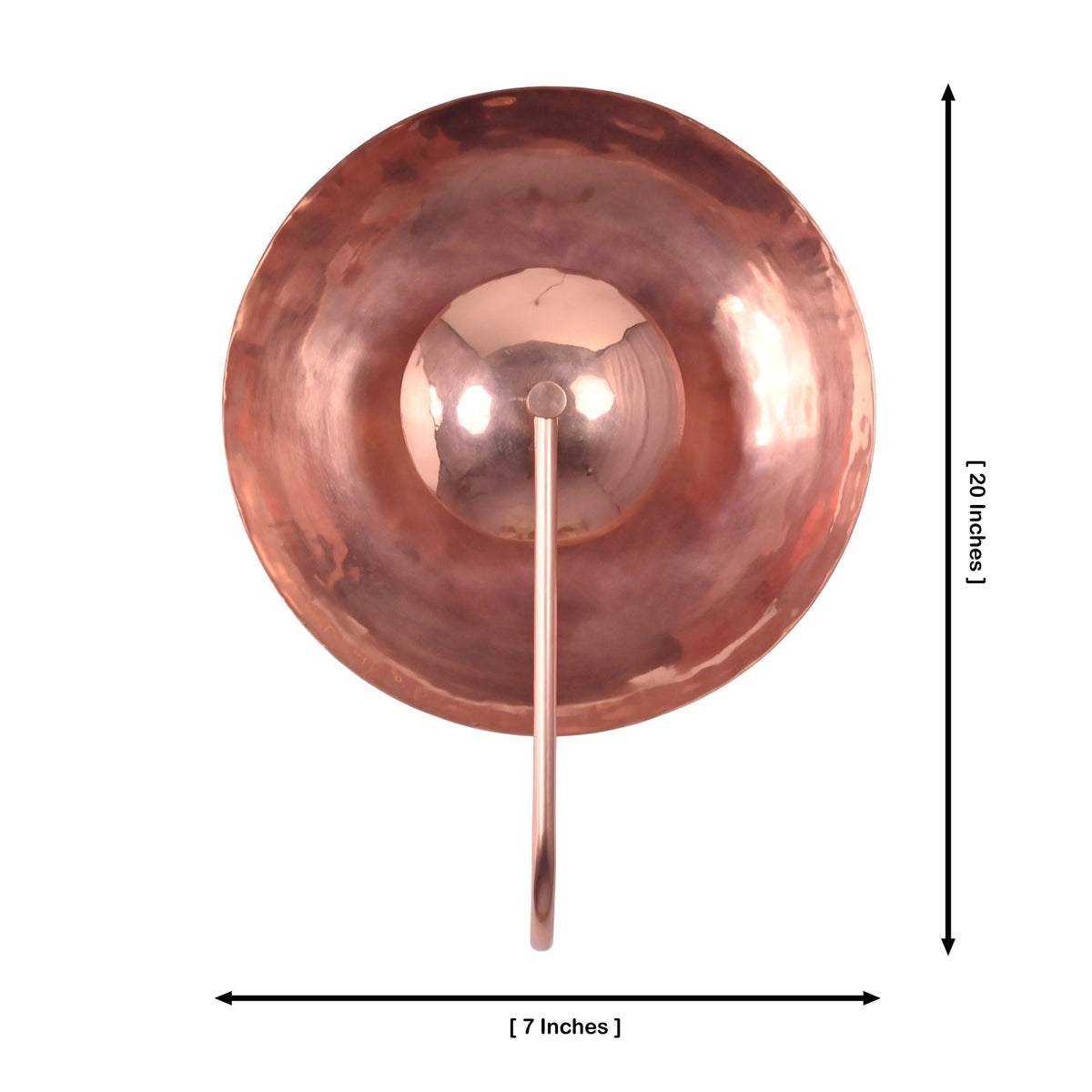 Size guide for Aurora Modern Copper Halo Wall Sconce – 1 Light – 20 Inch – Model 32681