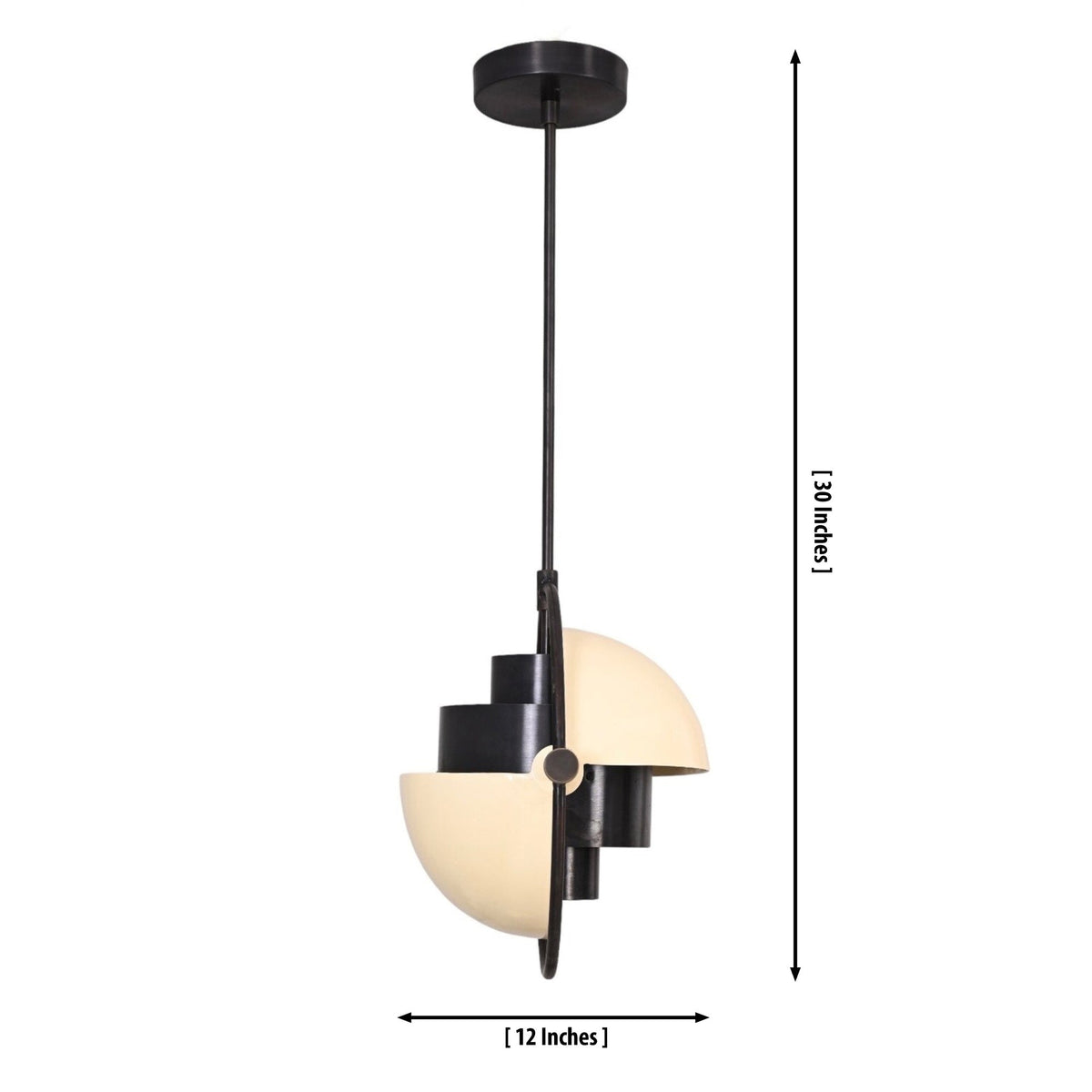 Size guide for Aurora Sculptural Petal Pendant Chandelier – 1 Light – 12 Inch – Model 33159