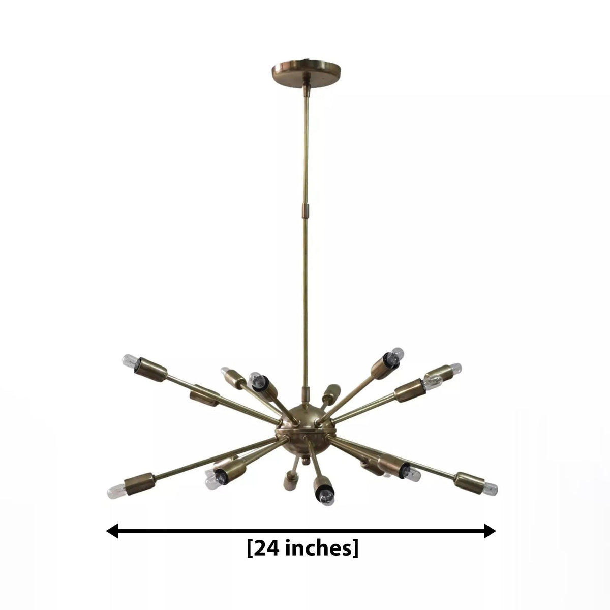 Size guide for Chiang Mai Sputnik Chandelier – 16 Light – 24 Inch – Model 62168