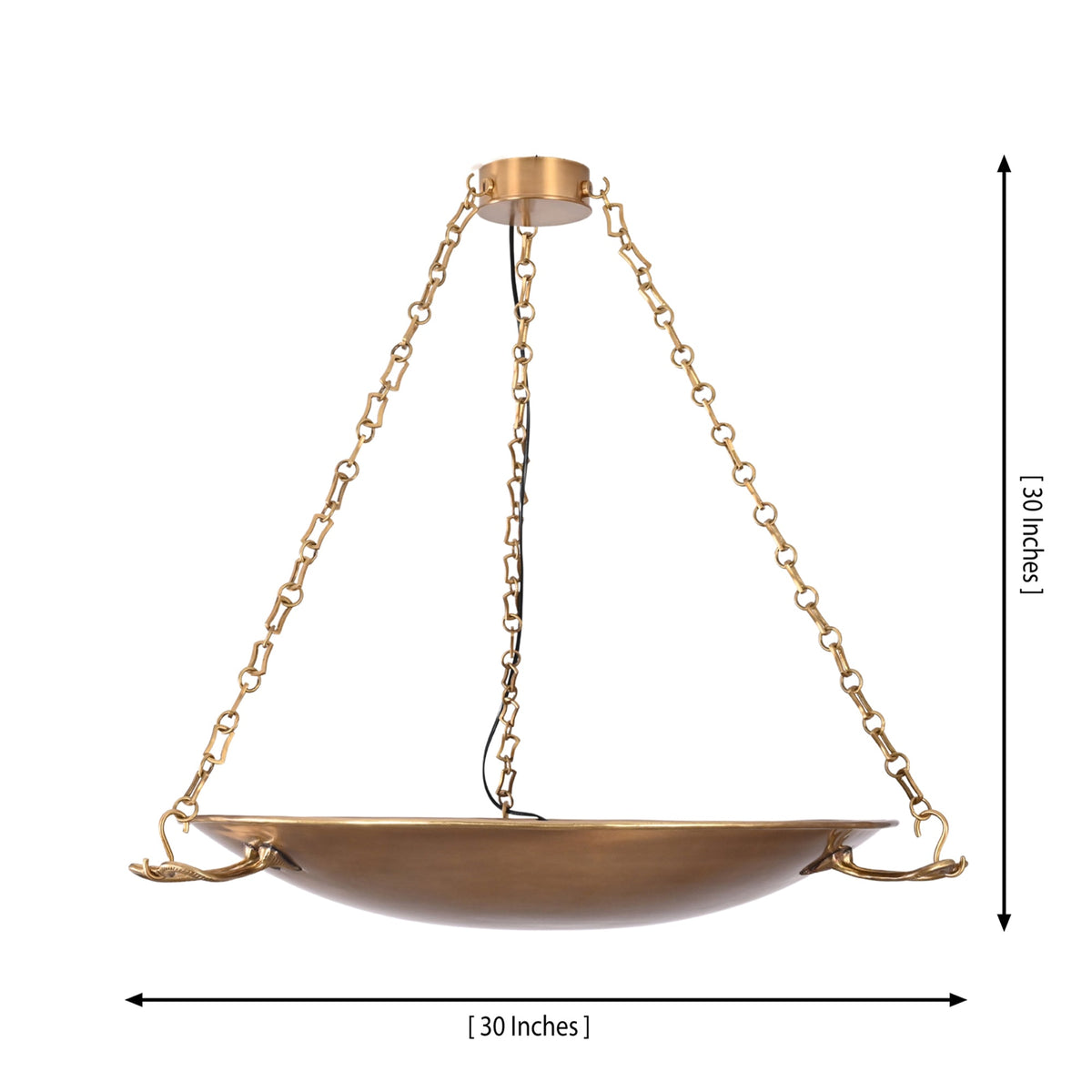 Size guide for Hudson Artisan Bowl Chandelier – 30 Inch – Model 33152