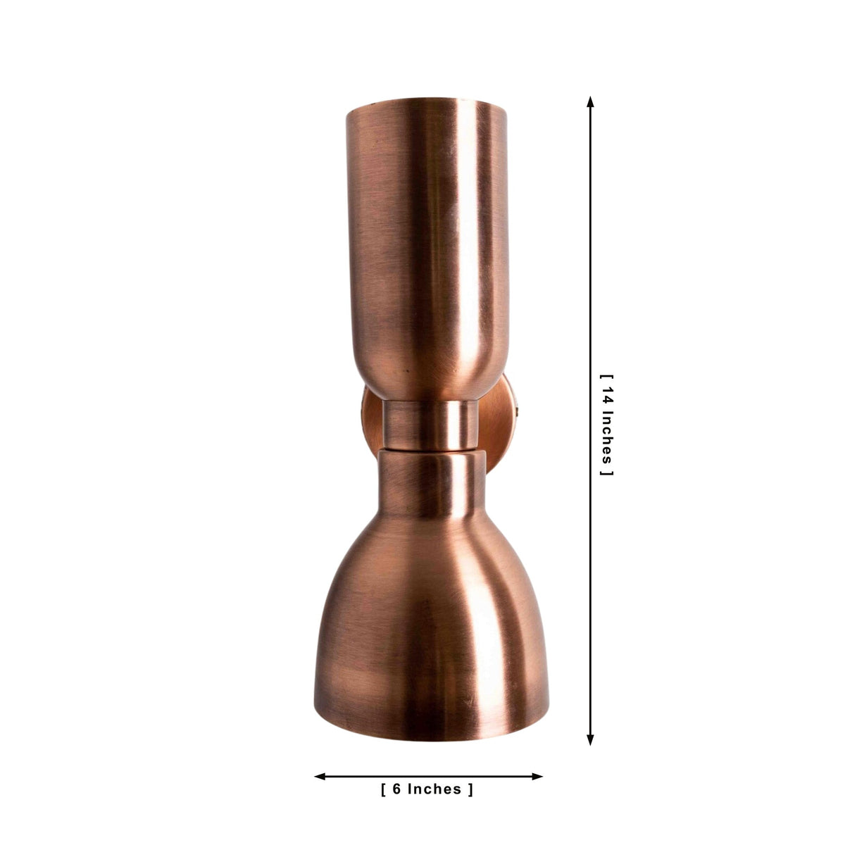 Size guide for Milan Sculpted Hourglass Wall Sconce – 2 Light – 14 Inch – Model 32803