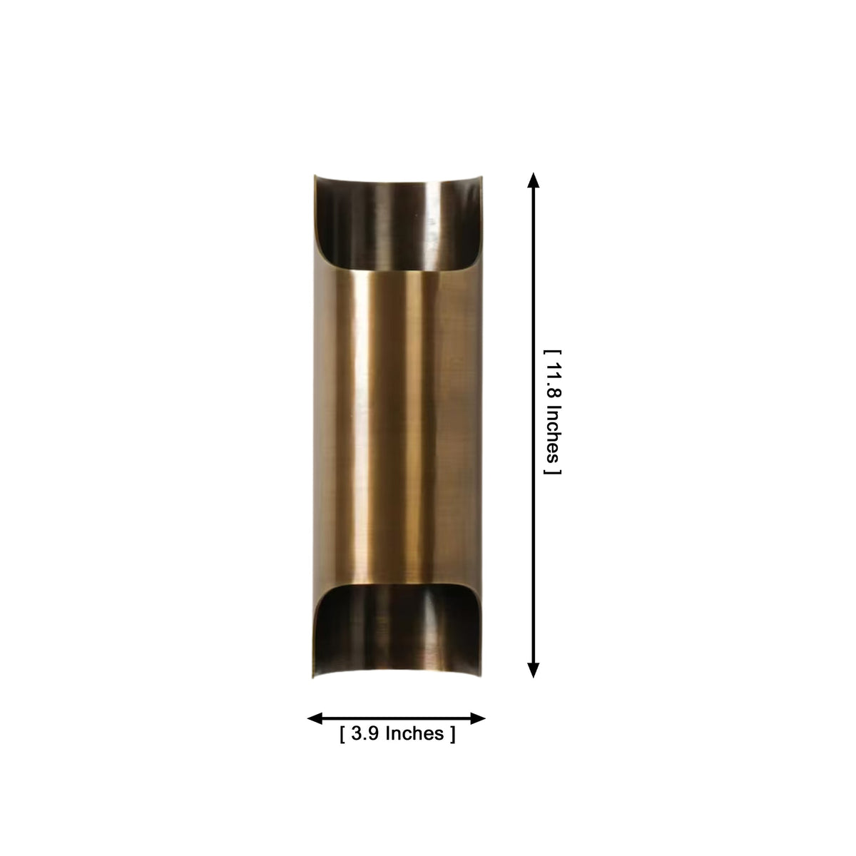 Size guide for Milan Sculptural Up & Down Wall Sconce – Curved Shield – 12 Inch – Model 32807