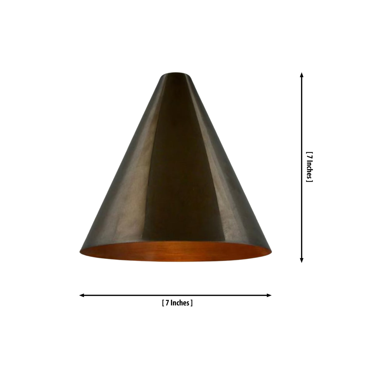 Size guide for Milan Tapered Cone Wall Sconce – 7 Inch – Model 32709