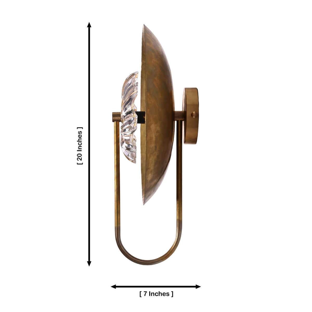Size guide for Solara Halo Glass Disc Wall Sconce – 1 Light – 20 Inch – Model 32663