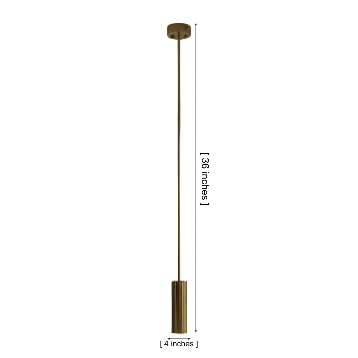 Size guide for Verona Slim Cylinder Pendant Light – 1 Light – 4 Inch – Model 33215