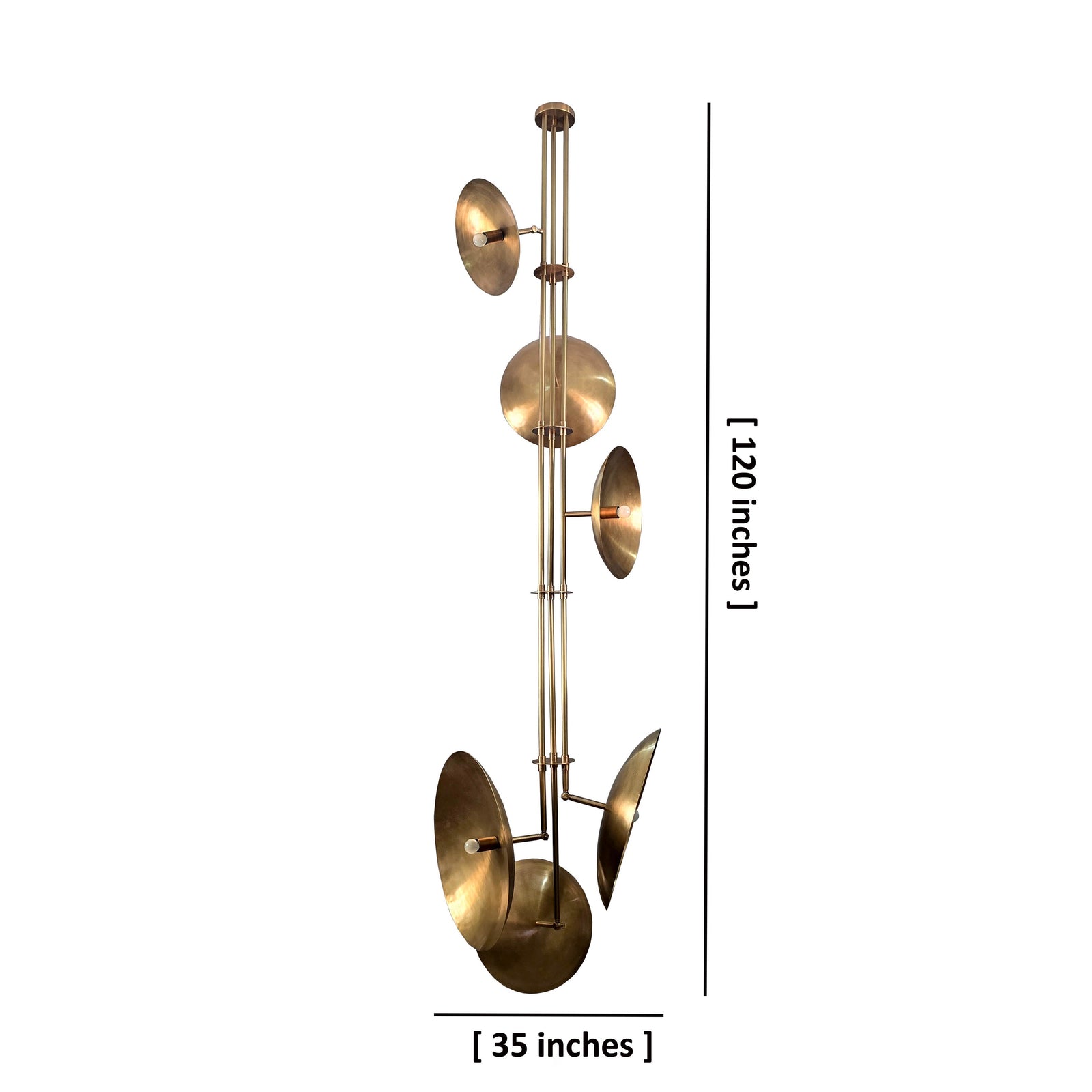 Size guide for Barcelona Line Mid-century Chandelier - 6 Lights - 33102