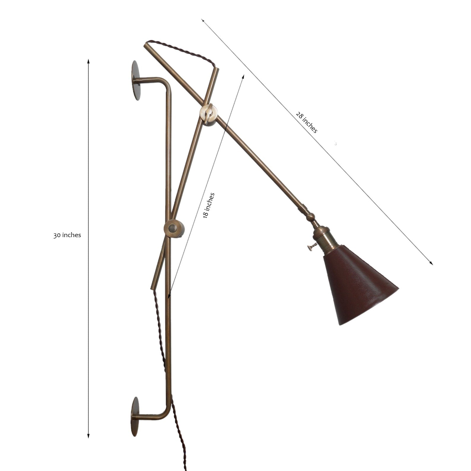 Size guide for Vienna Apex Mid-century Chandelier - 1 Light - 62620