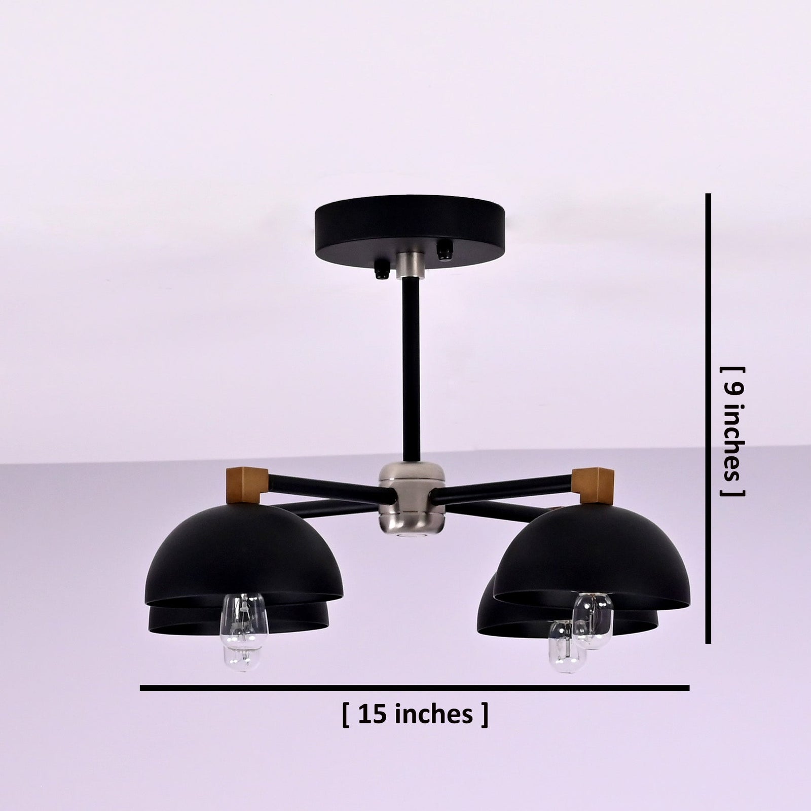 Size guide for Berlin Discus - Ceiling Chandelier - 4 Lights - 33130