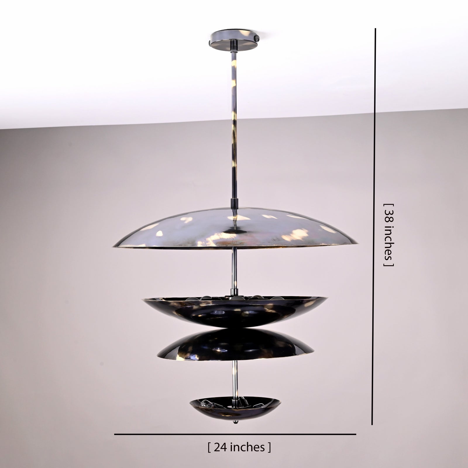 Size guide for Copenhagen Cascade - Uplifting Mid-century Chandelier - 8 Lights - 32489