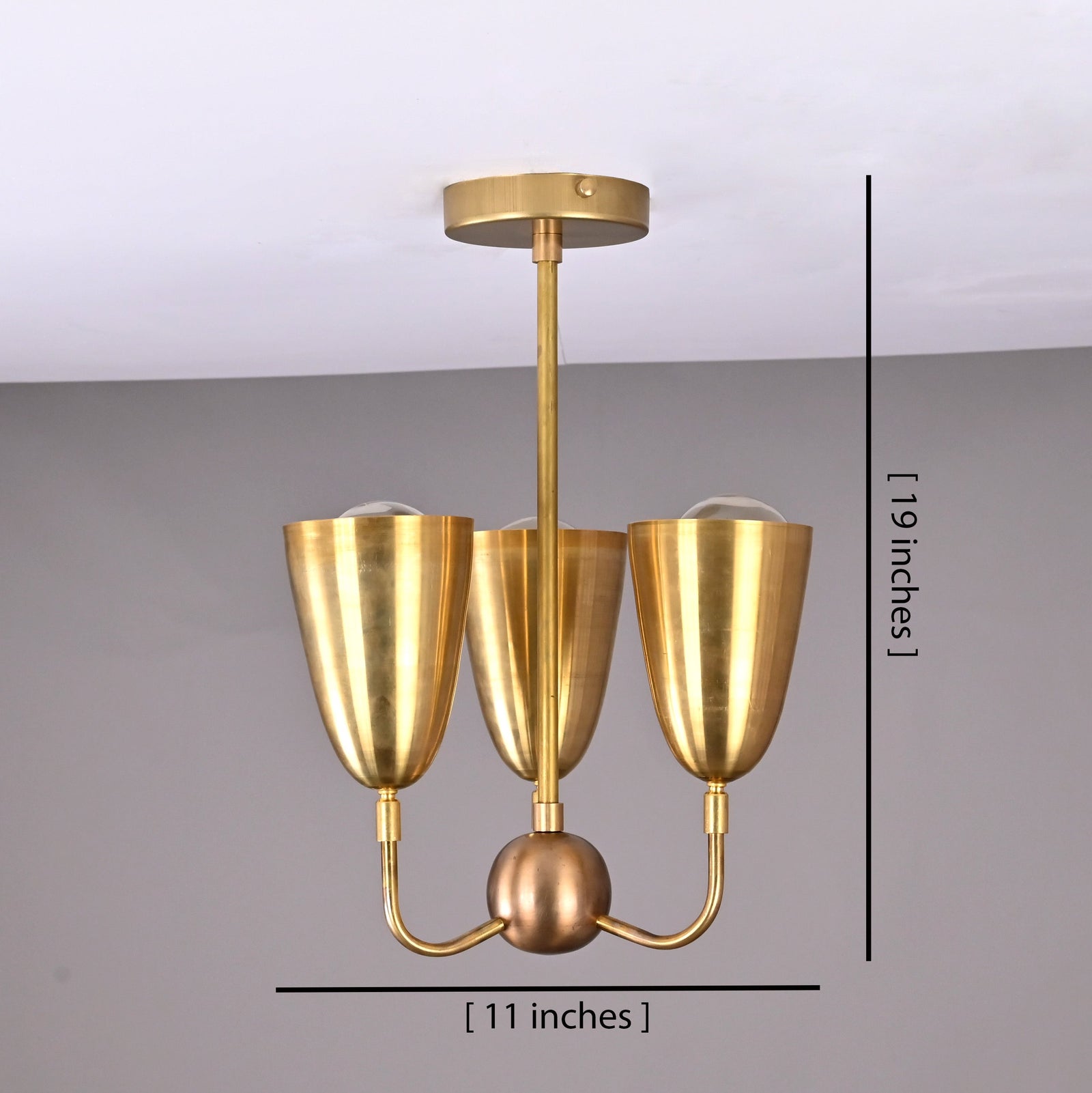 Size guide for Copenhagen Apex - Uplifting Pendant Chandelier - 3 Lights - 32475