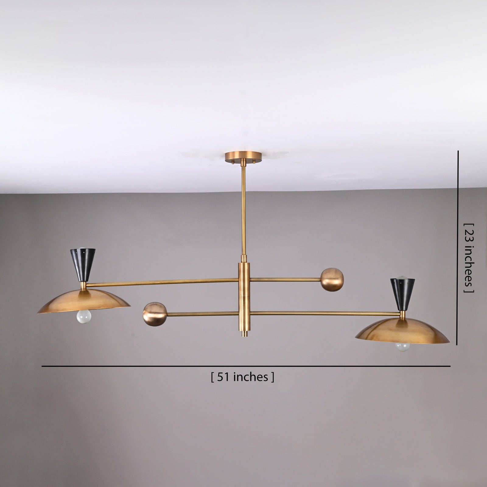 Size guide for Lisbon Pivot - Diabolo Pendant Chandelier - 4 Lights - 32464