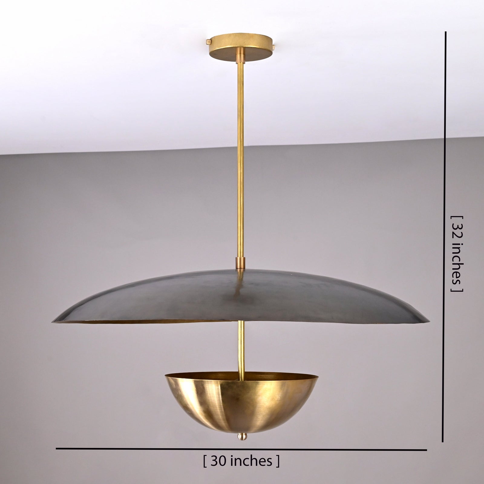 Size guide for Barcelona Discus - Uplifting Mid-century Chandelier - 3 Lights - 32466