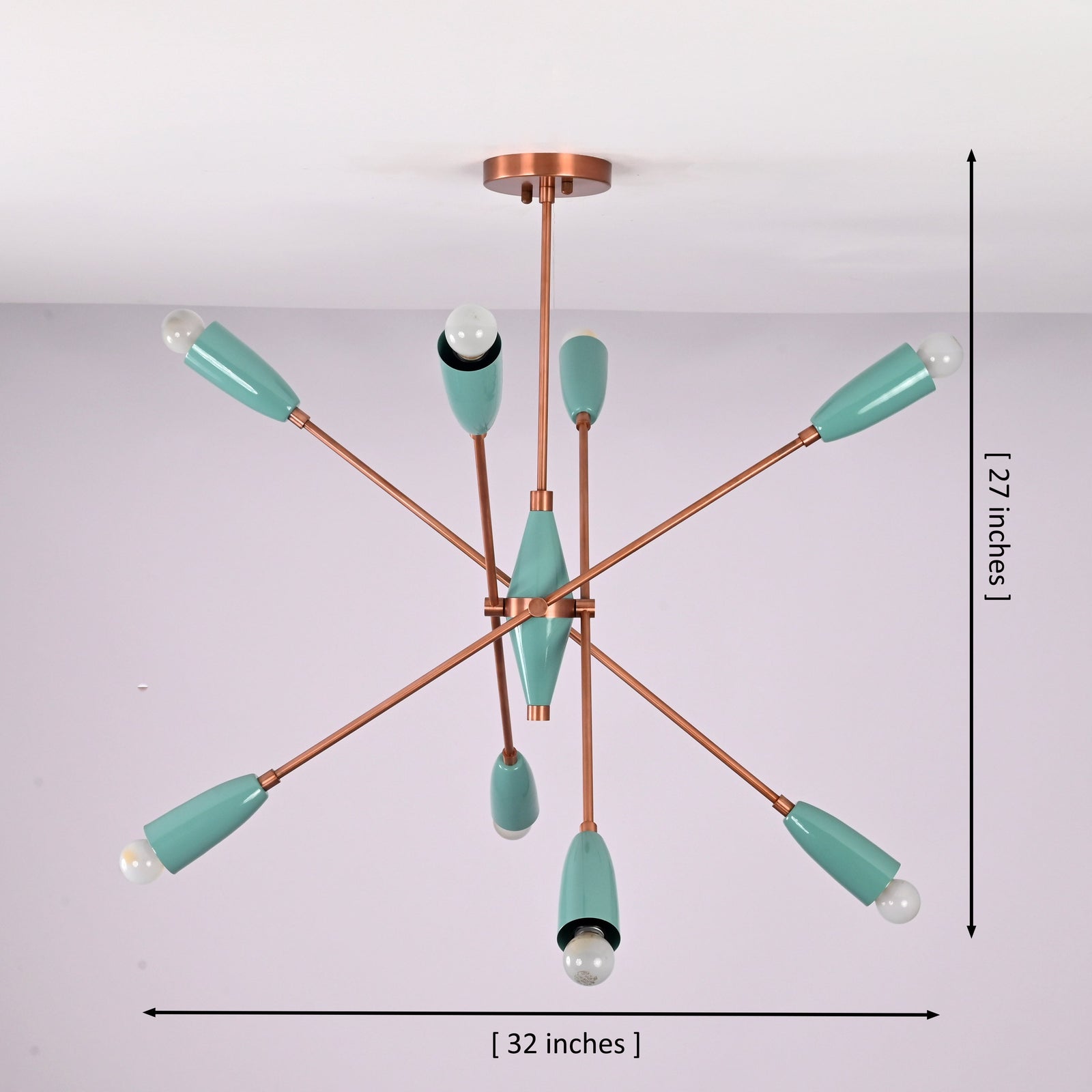 Size guide for Rome Vector - Ceiling Chandelier - 8 Lights - 33145