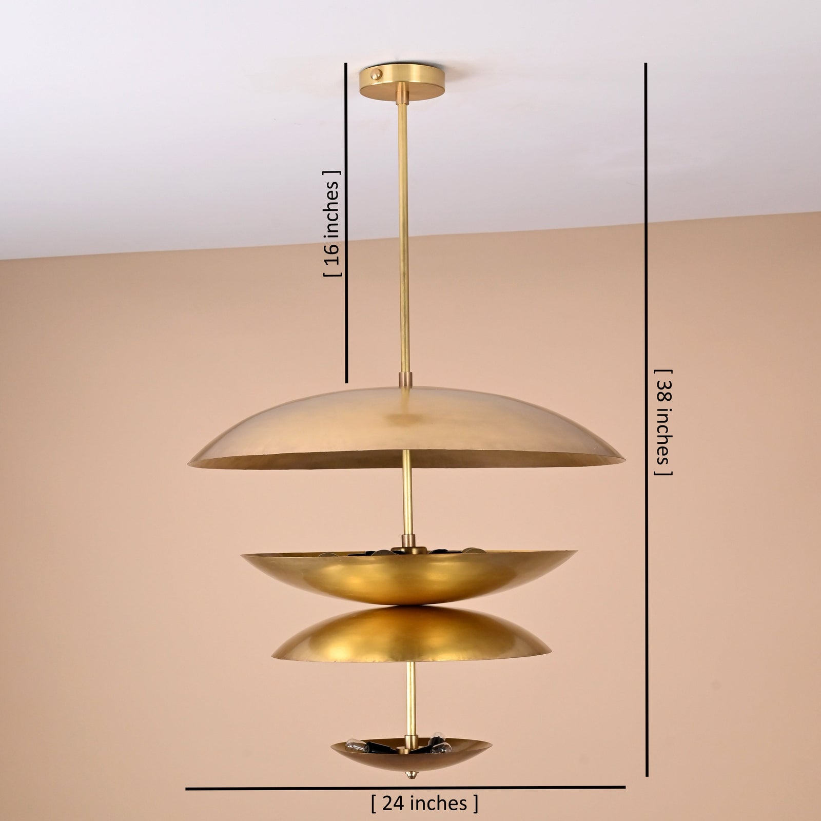 Size guide for Monaco Cascade - Uplifting Mid-century Chandelier - 8 Lights - 32438