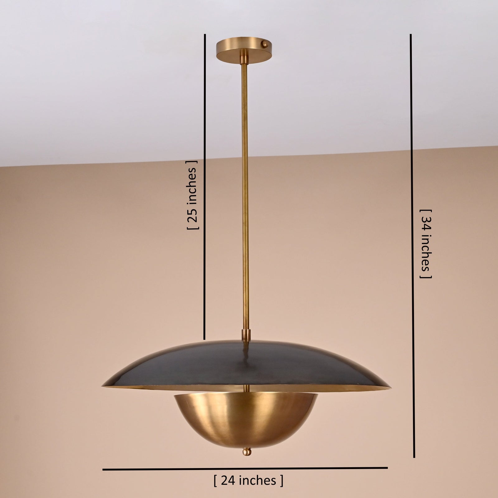 Size guide for Oslo Discus - Uplifting Pendant Chandelier - 3 Lights - 32435