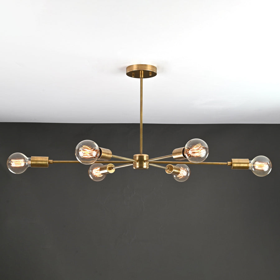 Tokyo Vector - Brass Chandelier - 6 Lights - 32191