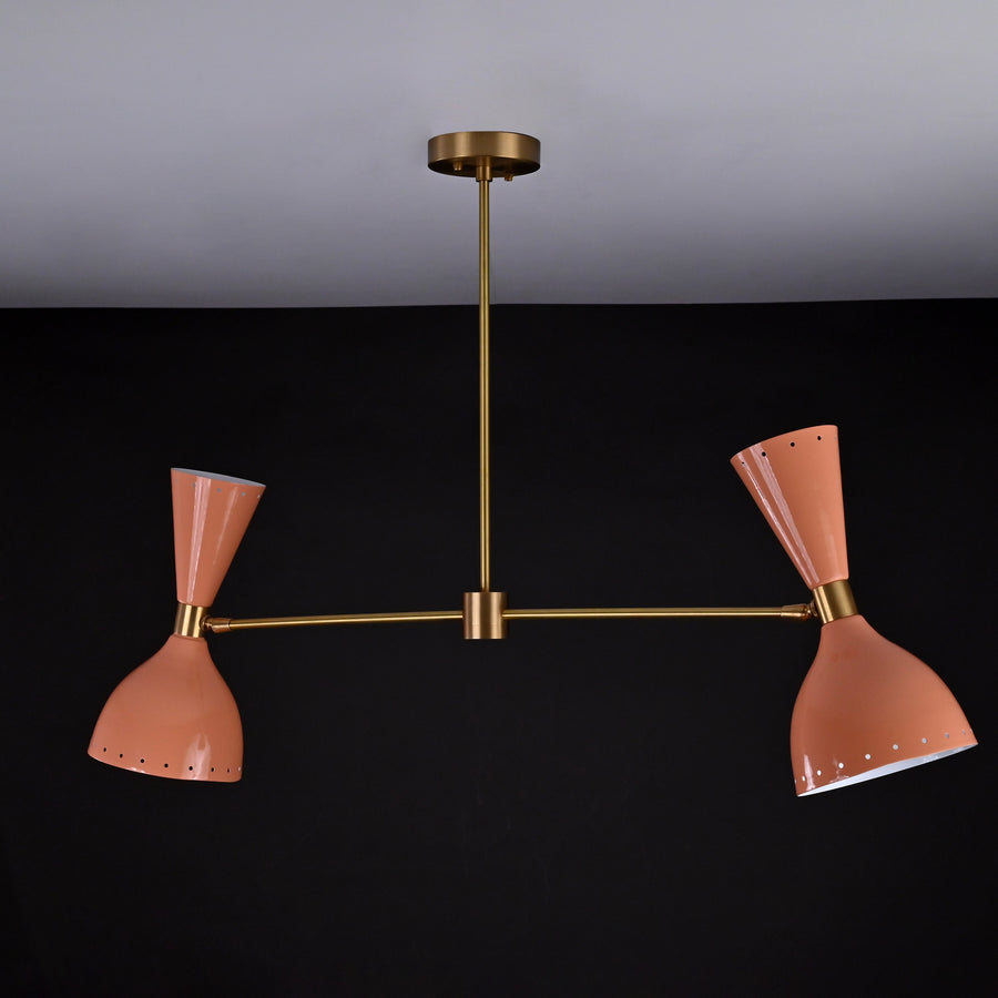 Athens Pivot - Diabolo Brass Chandelier - 4 Lights - 32217