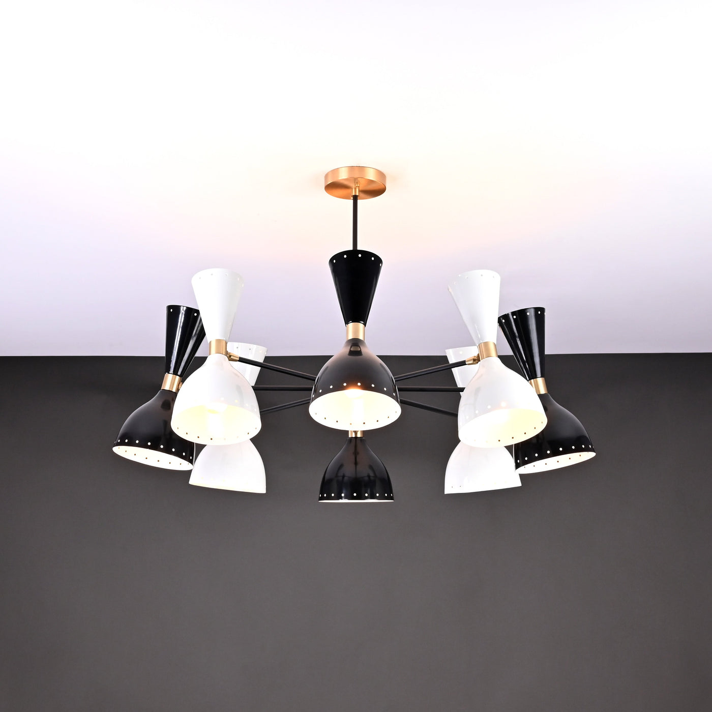 Tokyo Pivot - Diabolo Brass Chandelier - 16 Lights - 32221