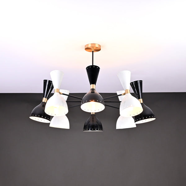 Tokyo Pivot - Diabolo Brass Chandelier - 16 Lights - 32221