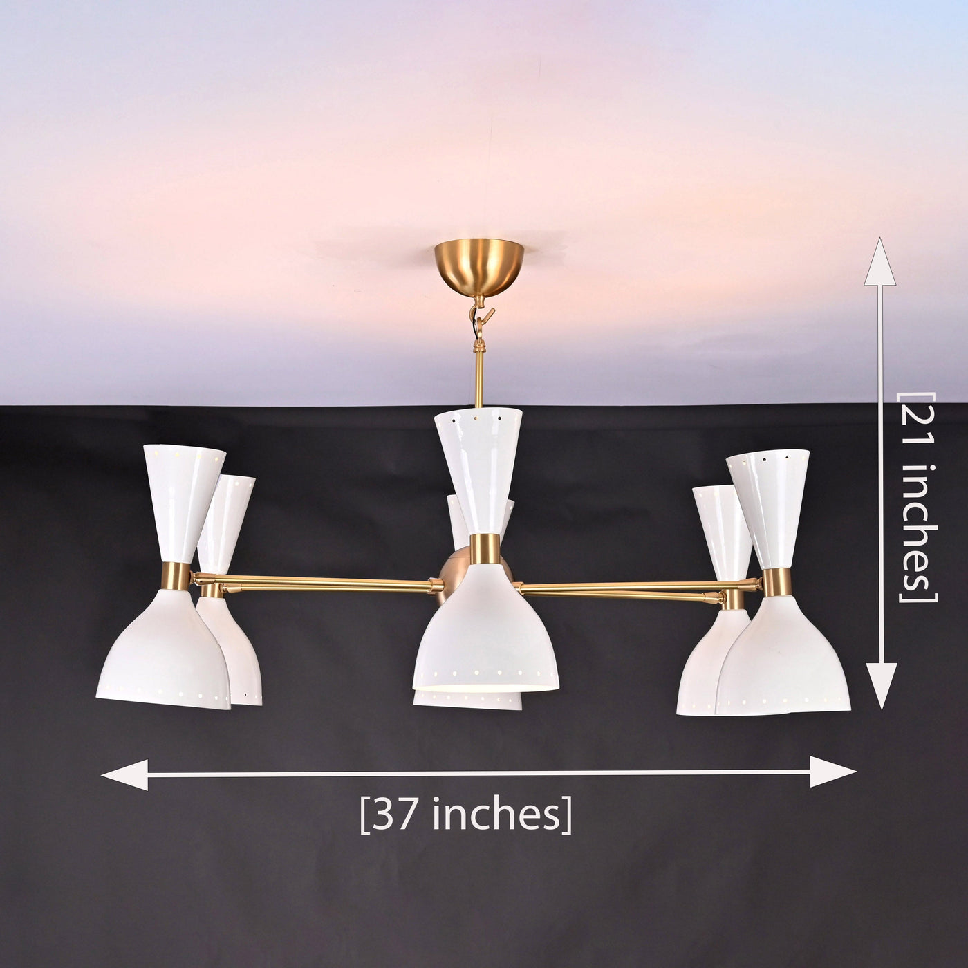 Stockholm Pivot - Diabolo Pendant Chandelier - 12 Lights - 32233
