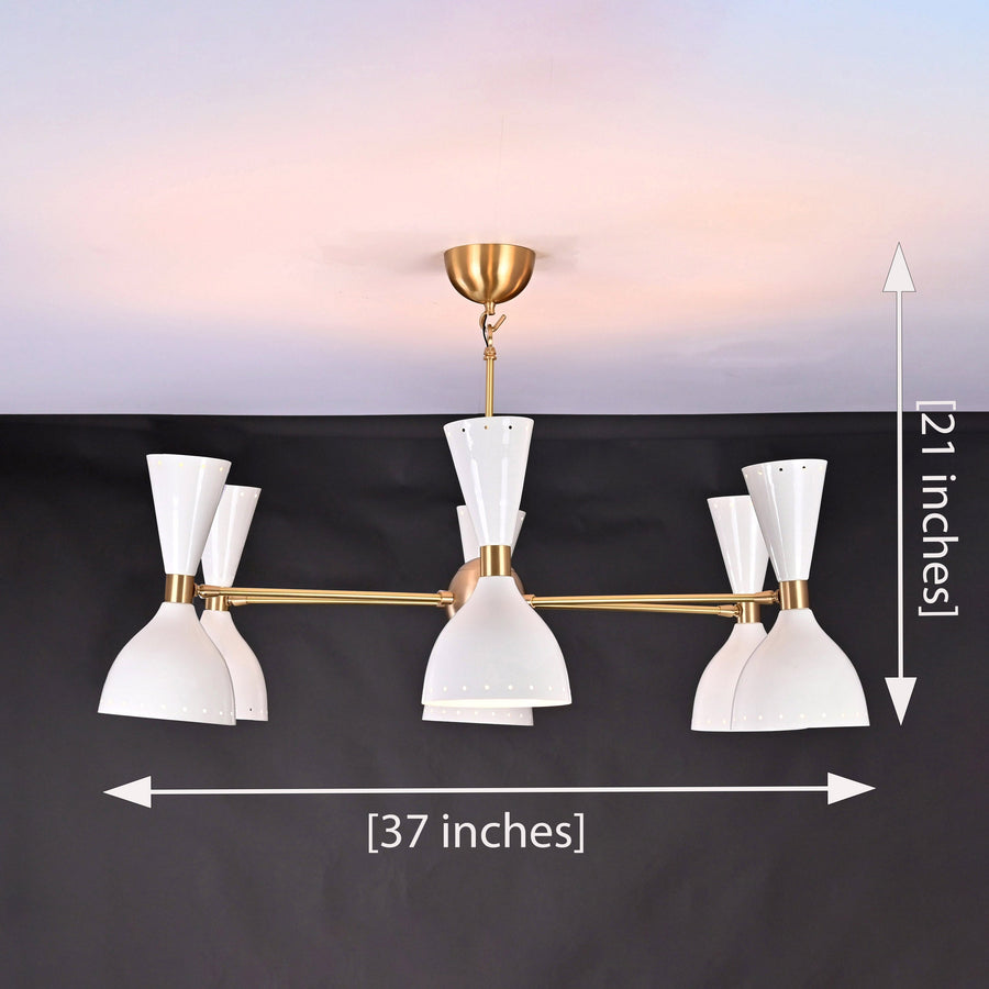 Stockholm Pivot - Diabolo Pendant Chandelier - 12 Lights - 32233