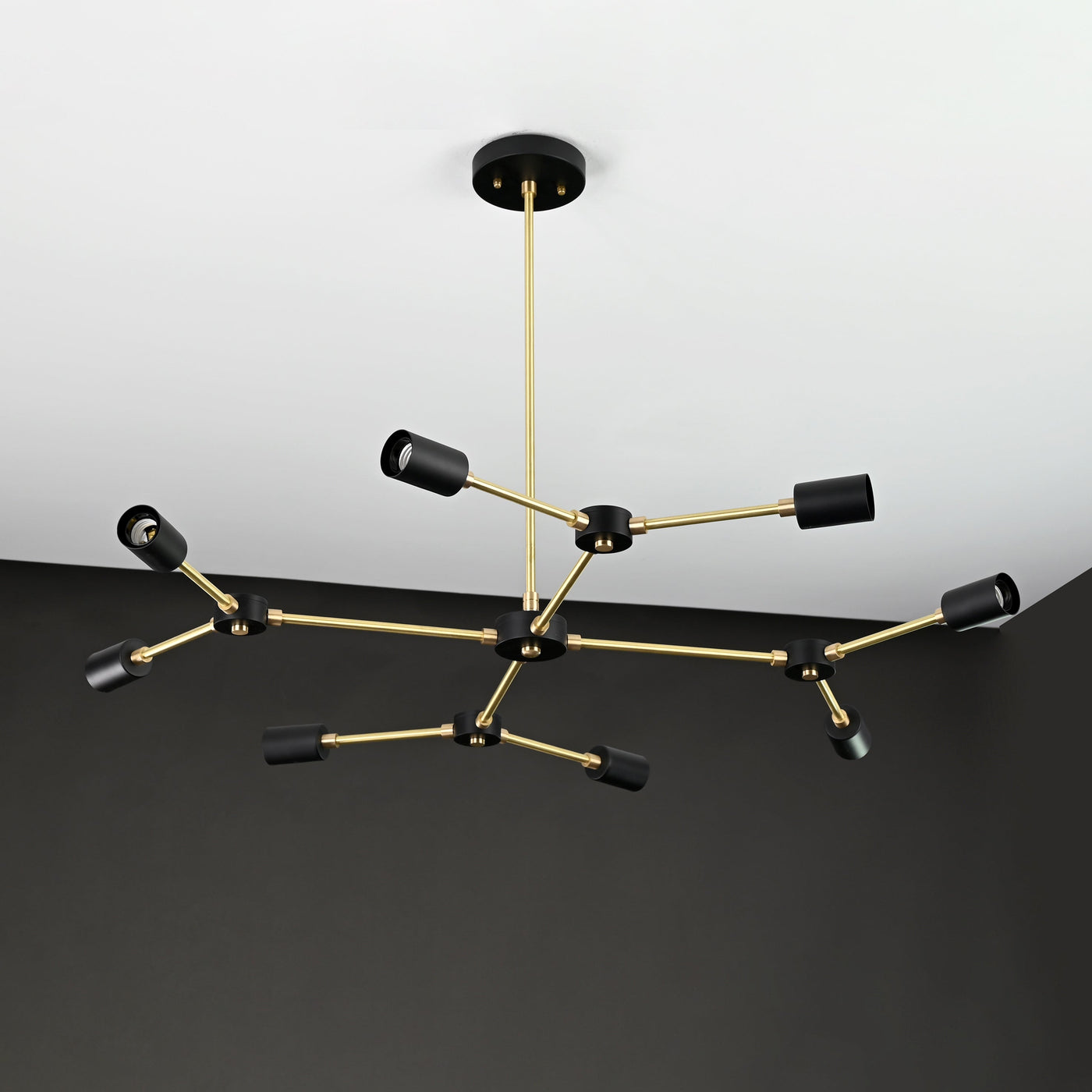Milan Linea - Brass Chandelier - 8 Lights - 32168