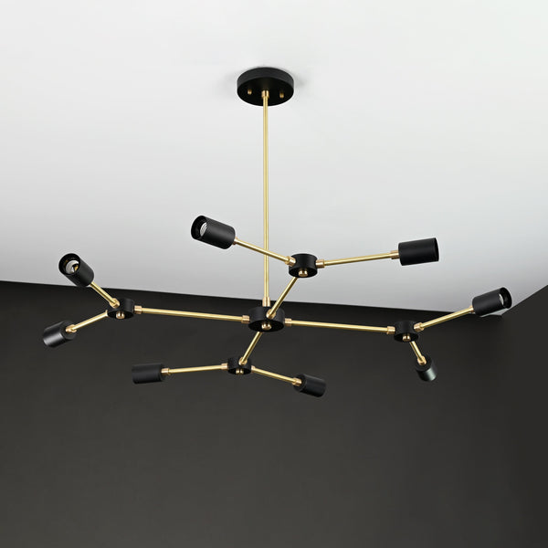 Milan Linea - Brass Chandelier - 8 Lights - 32168