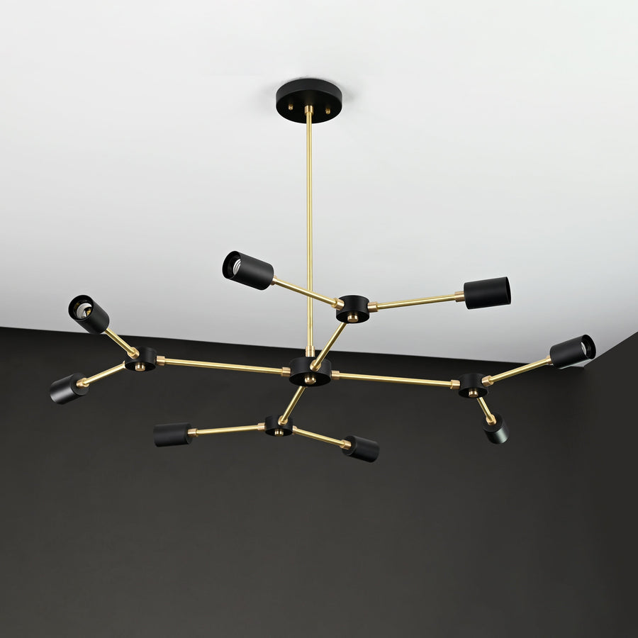 Milan Linea - Brass Chandelier - 8 Lights - 32168