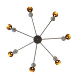 Top View of 14-Light Double Cone Brass Chandelier | Elegant Handmade Modern Ceiling Light