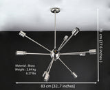 Havana Nova Mid-century Chandelier - 12 Lights - 32153