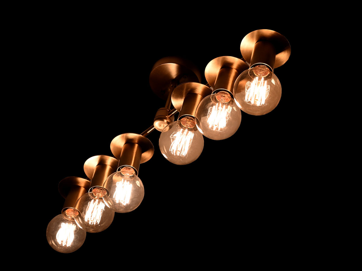 Monaco Linea - Brass Chandelier - 6 Lights - 32180