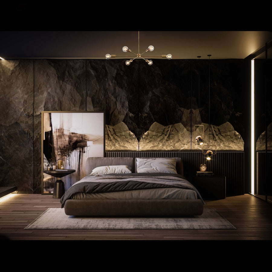 Tokyo Vector - Brass Chandelier - 6 Lights - 32191