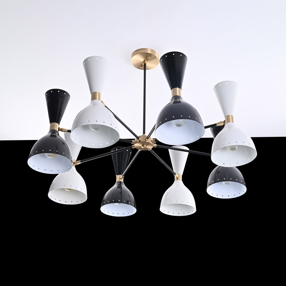 Tokyo Pivot - Diabolo Brass Chandelier - 16 Lights - 32221