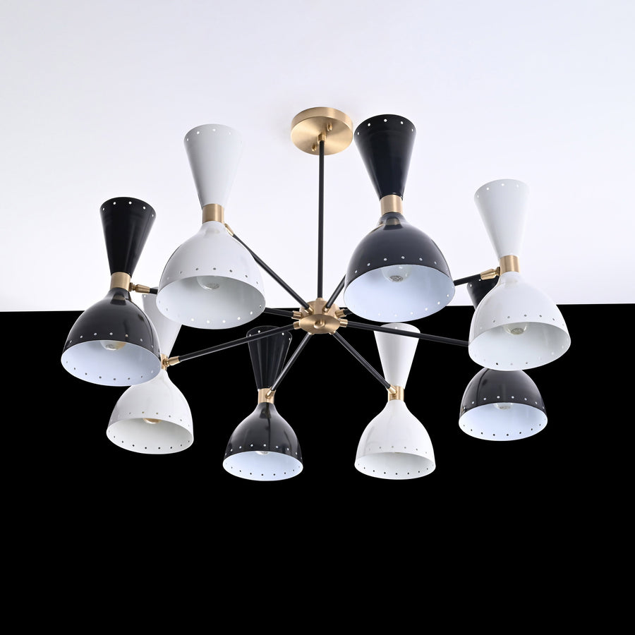 Tokyo Pivot - Diabolo Brass Chandelier - 16 Lights - 32221