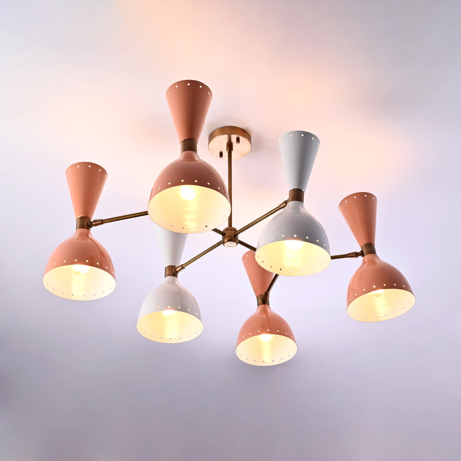 Vienna Pivot - Diabolo Brass Chandelier - 12 Lights - 32223