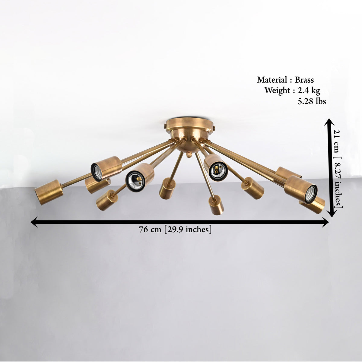 Milan Nova - Flush Mount Ceiling Chandelier - 12 Lights - 32152
