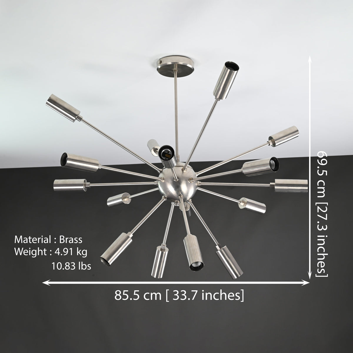Copenhagen Nova - Brass Chandelier - 16 Lights - 32156