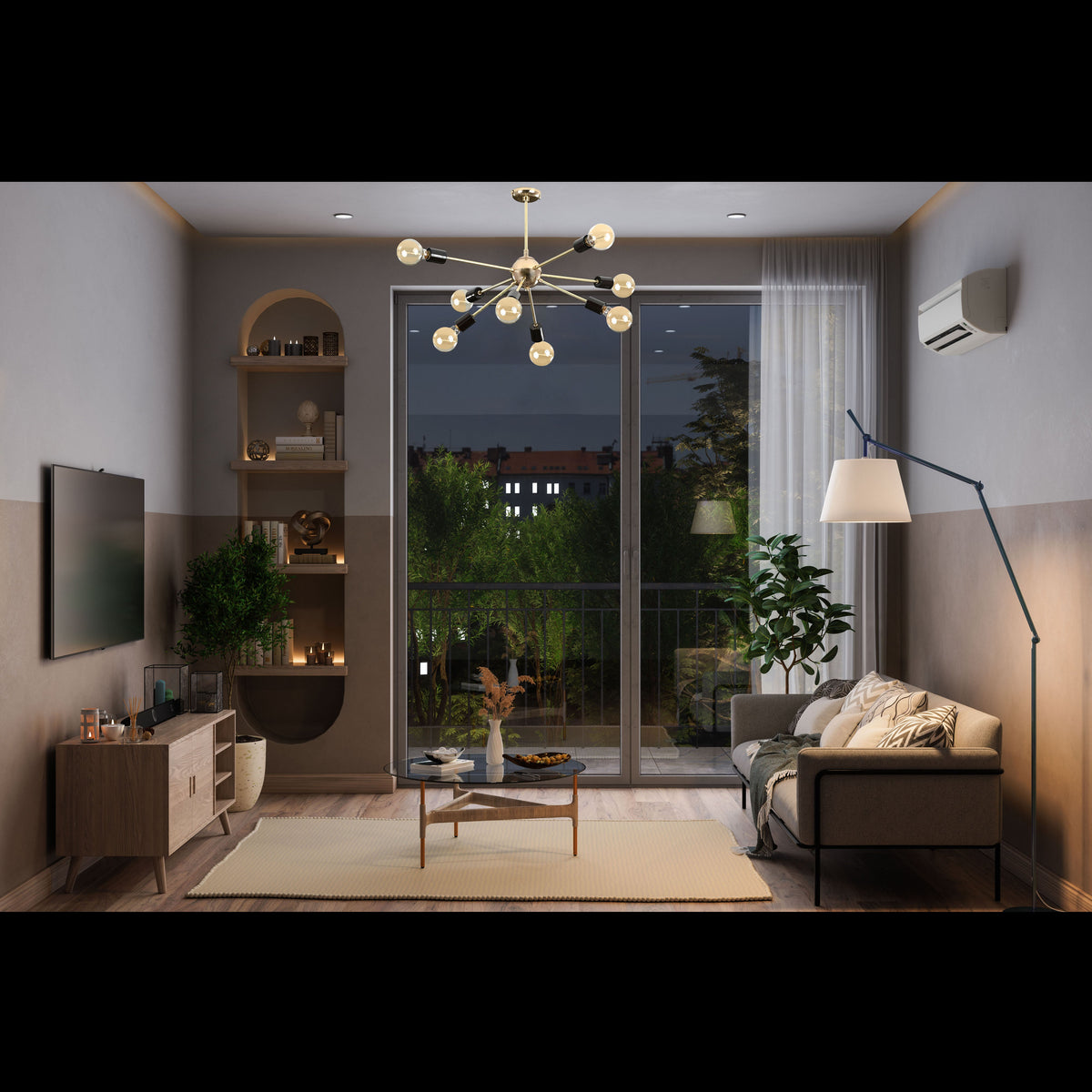 Cairo Nova - Brass Chandelier - 8 Lights - 32163