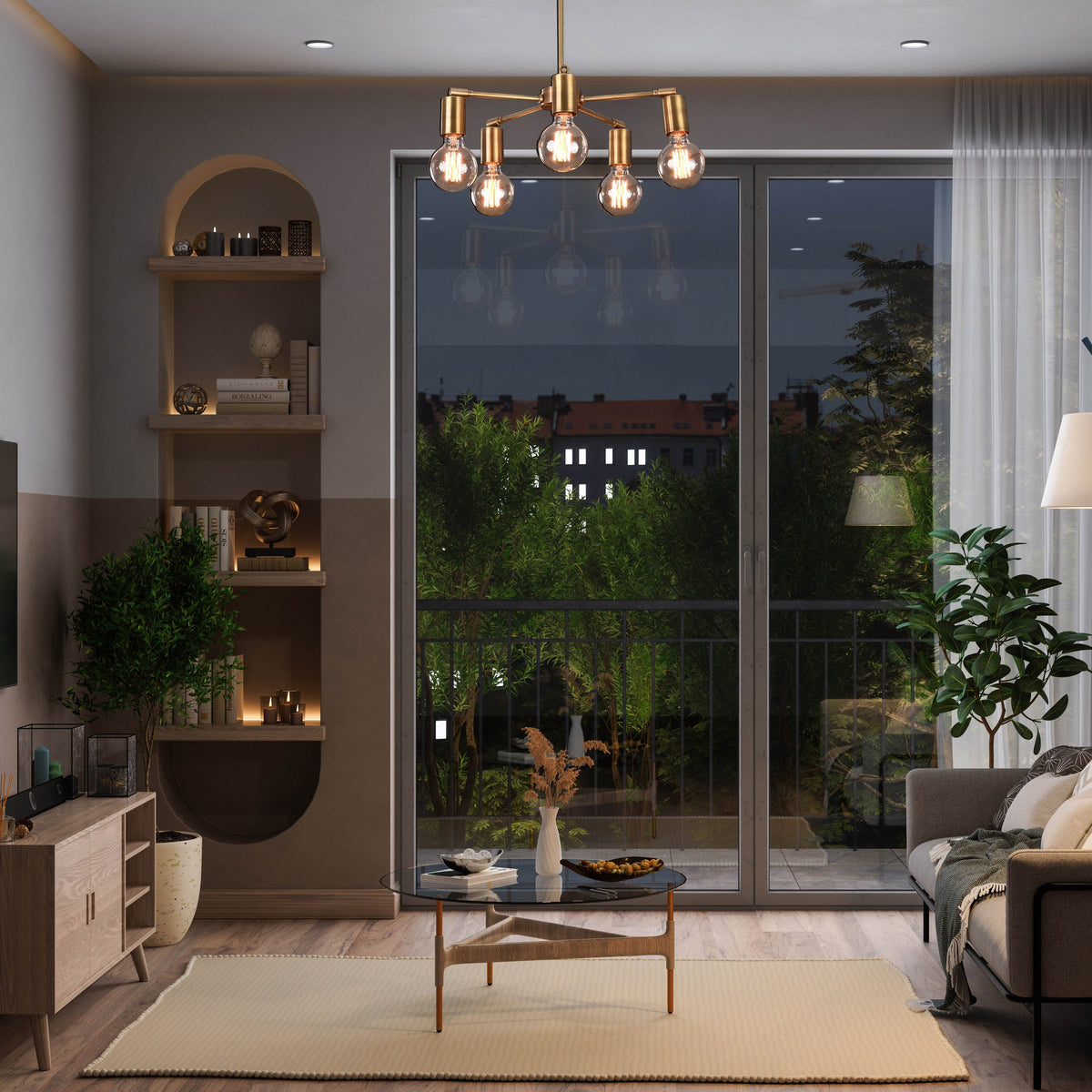 Lisbon Beacon - Pendant Chandelier - 5 Lights - 32203
