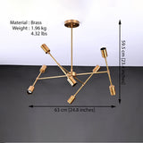 Kyoto Beacon Mid-century Chandelier - 8 Lights - 32212