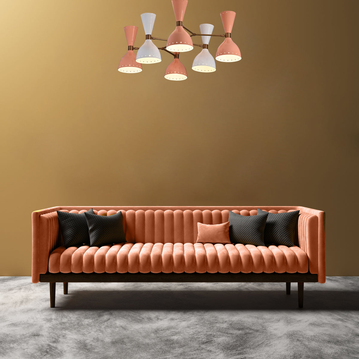 Vienna Pivot - Diabolo Brass Chandelier - 12 Lights - 32223