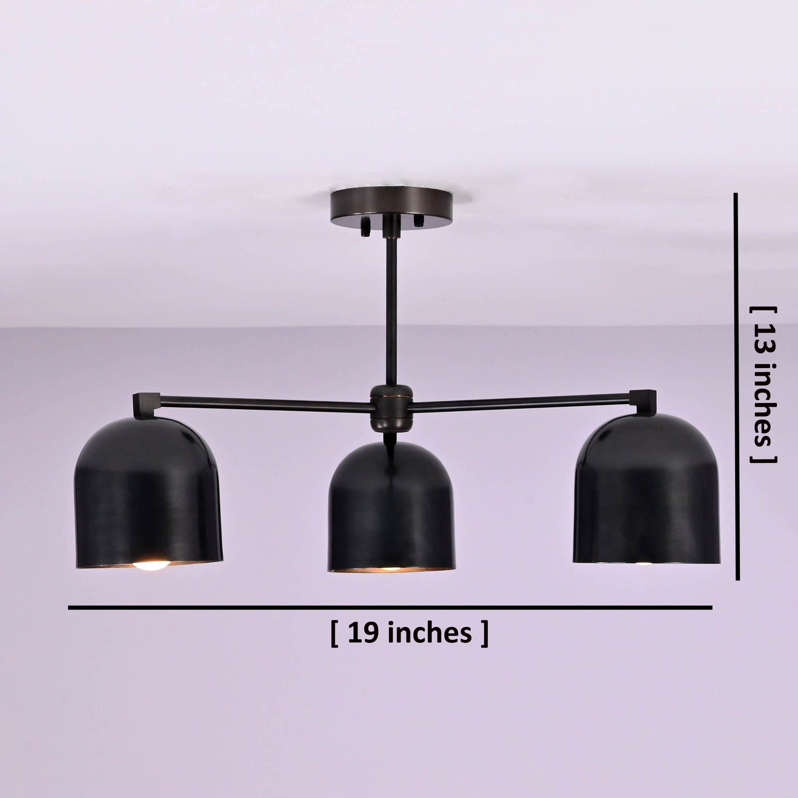 Size guide for Havana Discus - Chandelier - 3 Lights - 33124