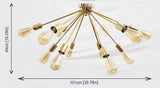 Tokyo Nova - Flush Mount Pendant Chandelier - 12 Lights - 32103