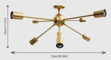 Rome Nova - Flush Mount Mid-century Chandelier - 8 Lights - 32106