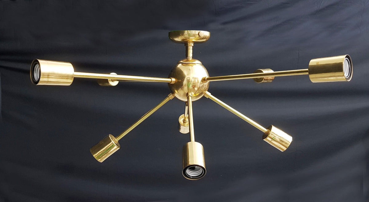 Rome Nova - Flush Mount Mid-century Chandelier - 8 Lights - 32106