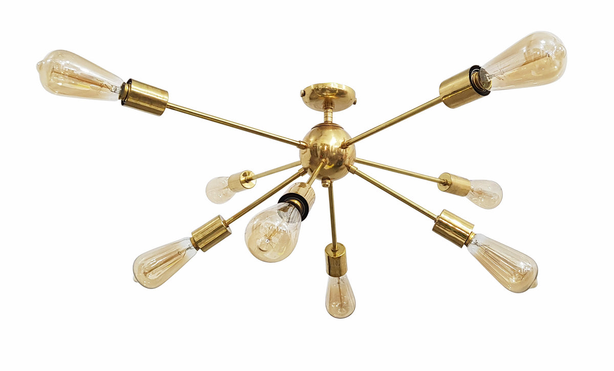 Rome Nova - Flush Mount Mid-century Chandelier - 8 Lights - 32106