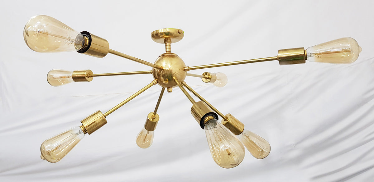 Rome Nova - Flush Mount Mid-century Chandelier - 8 Lights - 32106